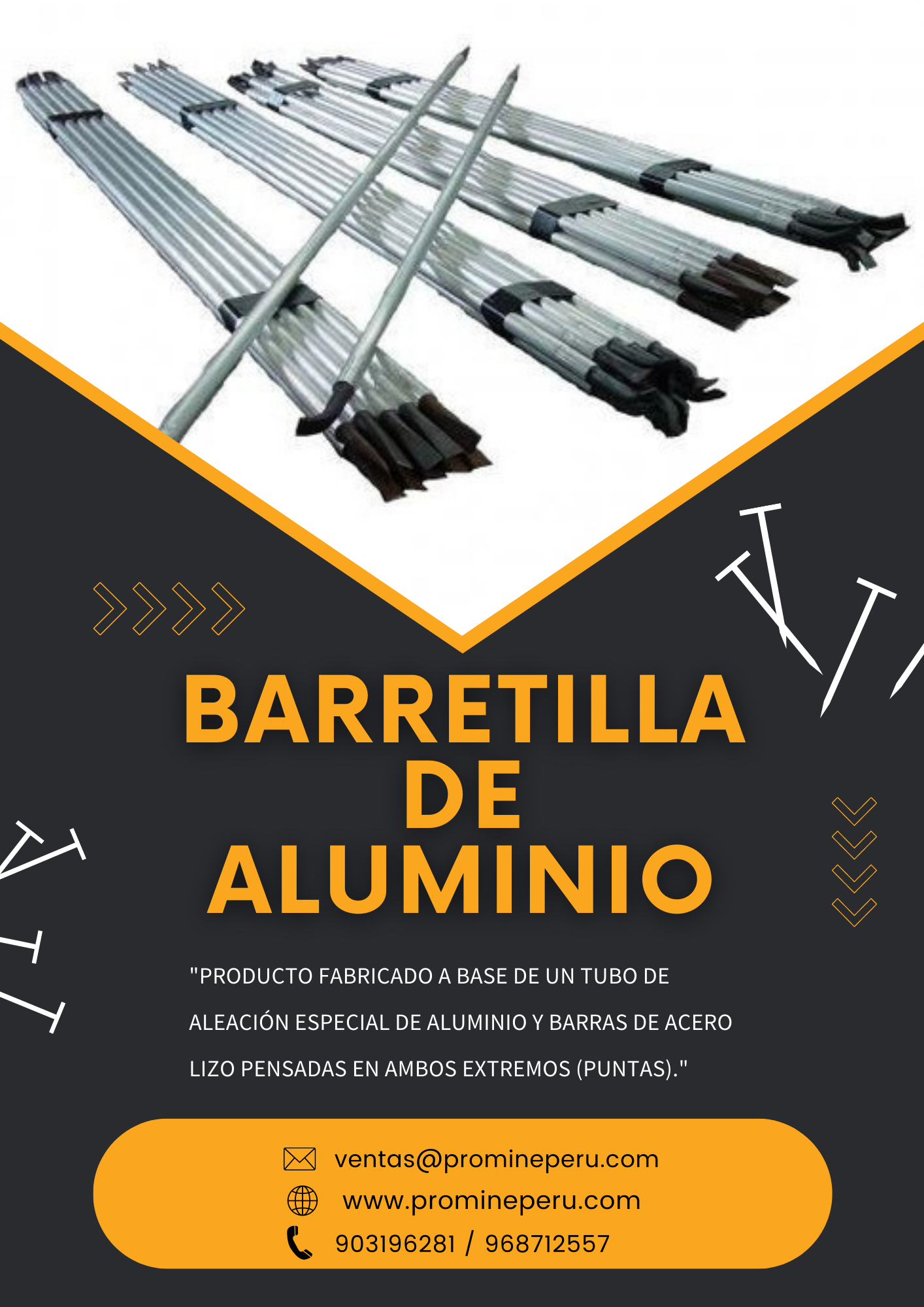 BARRETILLA ALUMINIO LIVIANO AREQUIPA